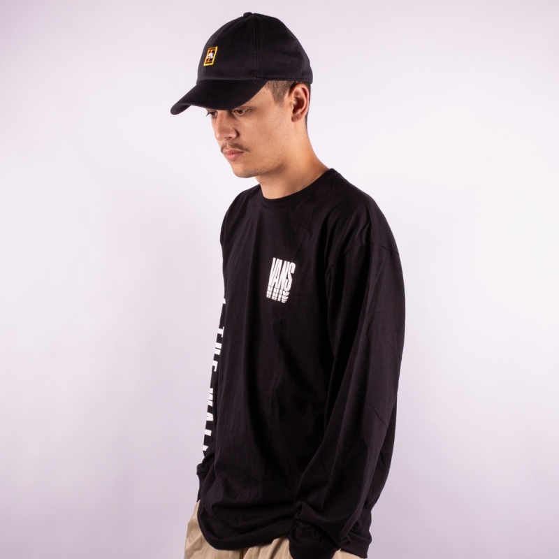 Camiseta Manga Longa Vans Reflect Preto